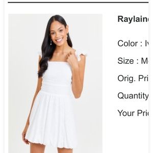SOLD Altar’d State Raylaine Dress (medium) - White Graduation Summer Dress